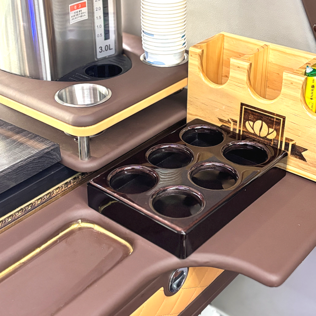 넥시스 마블 브라운 6구 컵홀더